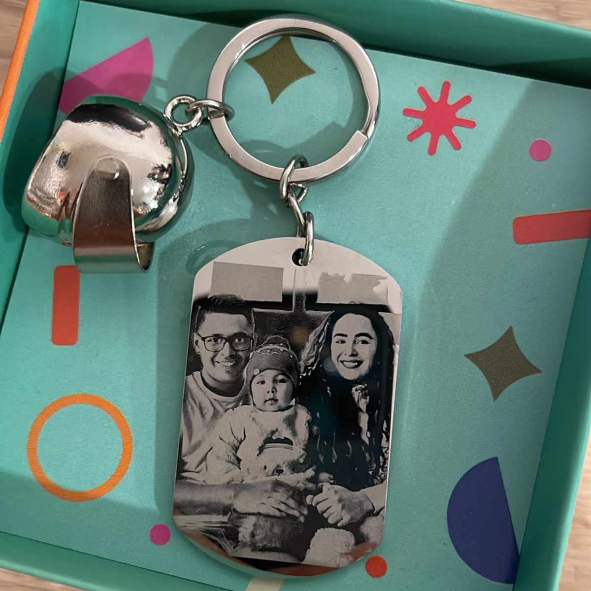 Llavero De Placa Militar Con Dije De Casco